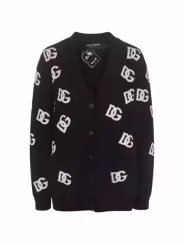Шерстяной кардиган с монограммой Dolce&Gabbana, мультиколор