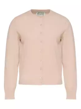 Шерстяной кардиган с пуговицами спереди MAISON MARGIELA, розовый