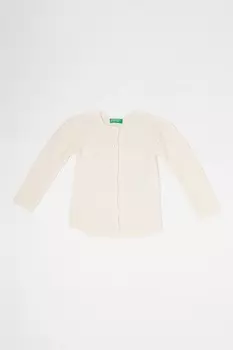 Шерстяной кардиган с пуговицами United Colors Of Benetton, белый