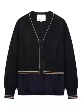 Шерстяной кардиган с V-образным вырезом 3.1 Phillip Lim, синий