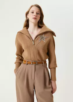 Шерстяной кардиган с вышивкой camel star Beymen