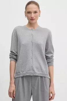 Шерстяной кардиган Sandro Ferrone, серый