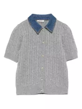 Шерстяной кардиган SANDRO, серый