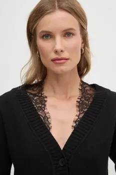 Шерстяной кардиган Sisley, черный