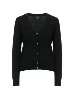 Шерстяной кардиган Theory, черный