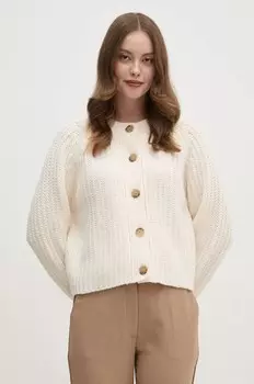 Шерстяной кардиган Tommy Hilfiger, бежевый