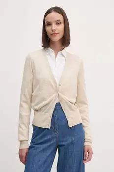Шерстяной кардиган Tommy Hilfiger, бежевый