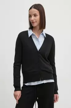 Шерстяной кардиган Tommy Hilfiger, черный