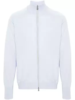 Шерстяной кардиган тонкой вязки Eleventy, синий