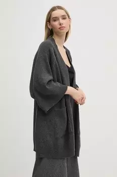 Шерстяной кардиган United Colors of Benetton, черный