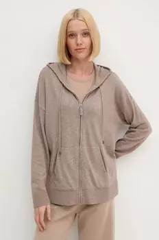 Шерстяной кардиган United Colors of Benetton, коричневый