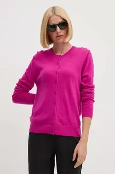 Шерстяной кардиган United Colors of Benetton, розовый