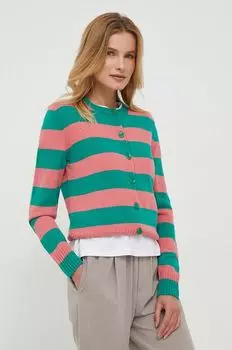 Шерстяной кардиган United Colors of Benetton, зеленый