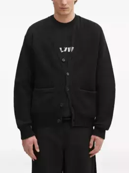 Шерстяной кардиган WACKO MARIA, черный