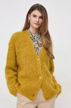 Шерстяной кардиган Weekend Max Mara, желтый