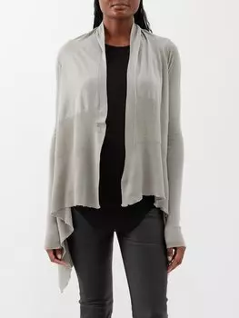 Шерстяной кардиган вязки rasato Rick Owens, серый
