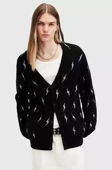Шерстяной кардиган ZAP AllSaints, черный