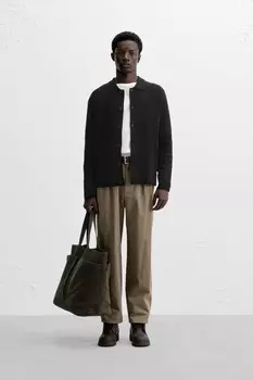 Шерстяной кардиган ZARA, черный