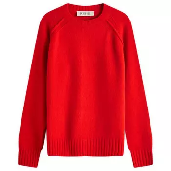 Шерстяной кашемировый свитер Rhe, красный