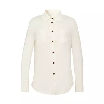 Шерстяной кашемировый вязаный кардиган Deep Breath, белый