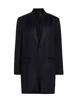 Шерстяной комбинезон под смокинг R13, черный