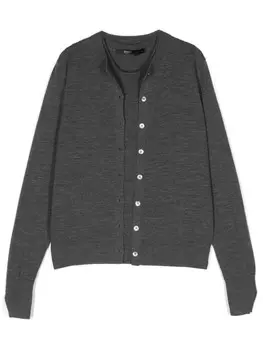 Шерстяной комплект из кардигана и топа Seventy, серый