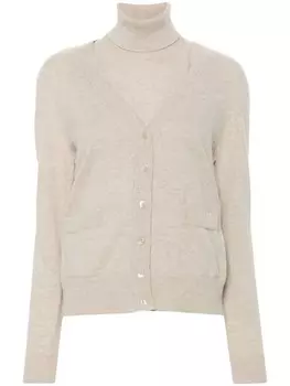 Шерстяной комплект из кардигана и топа Seventy, нейтральный цвет