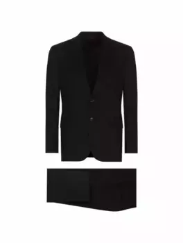 Шерстяной костюм Brioni, черный
