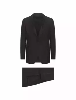 Шерстяной костюм Brioni, черный