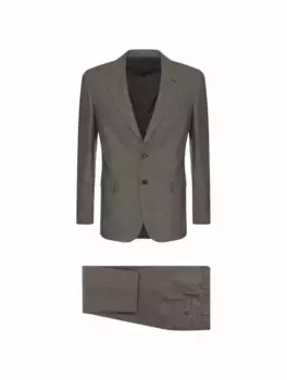 Шерстяной костюм Brioni, серый