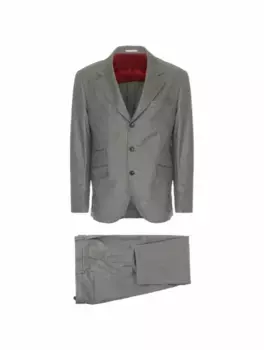 Шерстяной костюм Brunello Cucinelli, серый