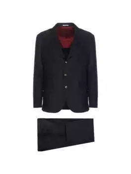 Шерстяной костюм Brunello Cucinelli, тёмно-синий