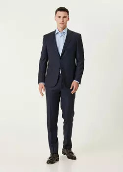 Шерстяной костюм Canali, синий