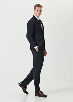 Шерстяной костюм Drop 4 Beymen Collection, синий