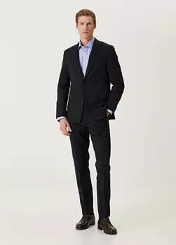 Шерстяной костюм Drop 7 Beymen Collection, синий