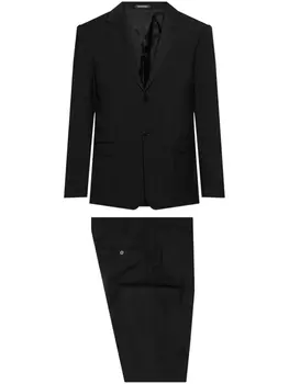 Шерстяной костюм Emporio Armani, черный