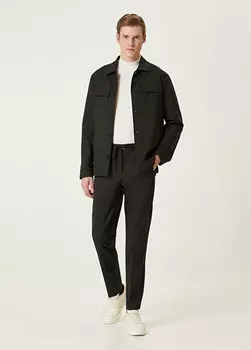 Шерстяной костюм и верхняя рубашка антрацитового цвета Beymen