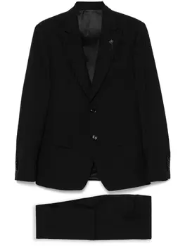 Шерстяной костюм Lardini, черный