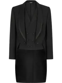 Шерстяной костюм-тройка DOLCE & GABBANA, черный