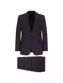Шерстяной костюм Zegna, тёмно-синий