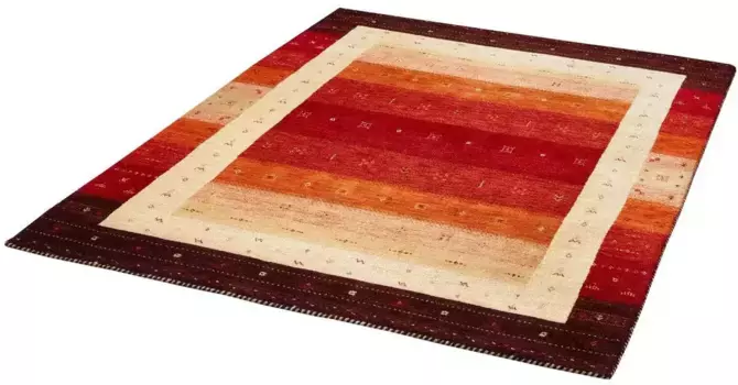 Шерстяной ковер Dekowe "Kelly", прямоугольный, ручная работа, короткий ворс, восточный вид, чистая шерсть 120х170 см, цвет terra/braun