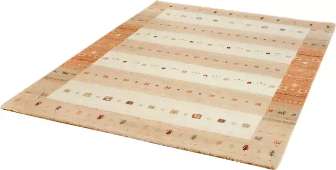 Шерстяной ковер Dekowe "Samia", прямоугольный, чистая шерсть, дизайн Gabbeh, ручная работа, с каймой 90х160 см, цвет natur