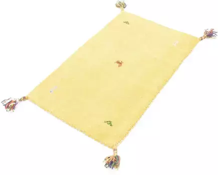 Шерстяной ковер Morgenland "Gabbeh Carpet Agra", прямоугольный, короткий ворс 70х120 см, цвет Gelb