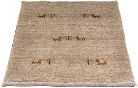 Шерстяной ковер morgenland "Gabbeh - Loribaft Permanent - 60 x 40 см - светлый шоколад", прямоугольный, гостиная, ручная работа, уникальное изделие с сертификатом 40х60 см, цвет Hellchoco