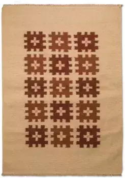 Шерстяной ковер Morgenland "Килим ковровое ручное плетение красный", прямоугольный, короткий ворс 80х250 см, красный