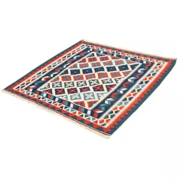 Шерстяной ковер Morgenland «Kilim - Oriental Square - 100 x 100 см - бежевый», квадратный, высота 6 мм, гостиная, цельный