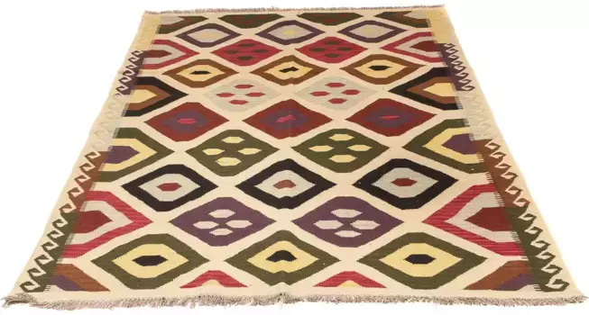 Шерстяной ковер Morgenland "Kilim - Splash - 203 x 147 см - разноцветный", прямоугольный, для гостиной, цельный 147х203 см, цвет Mehrfarbig