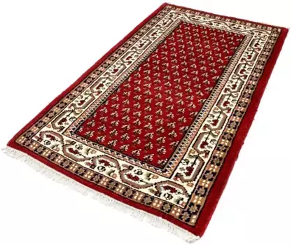 Шерстяной ковер Morgenland "Мир Мино", прямоугольный, восточный дизайн, гостиная 70х140 см, красный