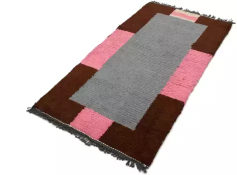 Шерстяной ковер Моргенланд "Непалский ковер ручной работы серый", прямоугольный, ручной работы Morgenland 70х140 см, серый