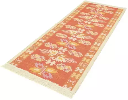 Шерстяной ковер моргенланда "Ковер Гизе килим", прямоугольный, чистый хлопок Morgenland 100х150 см, цвет Orange